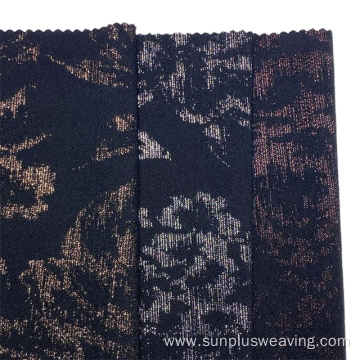 black gold jacquard fabric women's trousers new style